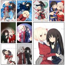 1PC Anime Lycoris Recoil Poster Selbst-klebe Kunst Wasserdichte Papier Aufkleber Kaffee Haus Bar Zimmer Wand Dekor
