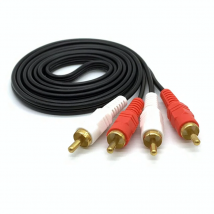 Das rote und weiße Doppel-Lotus-Kopf-Audiokabel 2RCA auf 2RCA, 1RCA auf 2RCA, 3,5 mm auf 3,5 mm verbindet verschiedene audiovisuelle Geräte