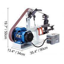 Vevor 1,5 kW Bands chl eifer variable Geschwindigkeit 2x82 Zoll mit 3 Schleif scheiben elektrischer