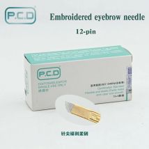 Permanent Makeup Eyebrow 50pcs U Pin PCD 12/14/19 Tattoo Blade Microblading Needles For 3D Embroidery Manual Pen