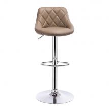 WOLTU 1PC Sedia da bar girevole regolabile in altezza Sgabello da bar girevole in pelle/velluto Sgabello alto sollevabile con poggiapiedi per pub casa
