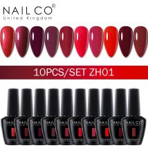 Nailco 15ml Nagellack Set 10 Stück Hybrid Lacke Basis Dec klack Nägel einweichen Kunst Maniküre UV LED Lampe Gel politur Lack Set