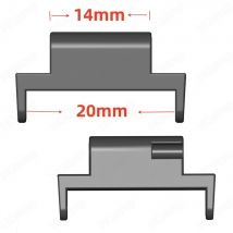 2 pz 14mm A 20mm Connettore per Huami Orologio 3 Verge Adattatore In Plastica Connettori Universali Nero Strumento di Riparazione Orologio Accessori