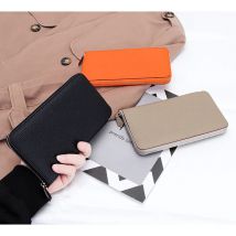 Damen Telefon Brieftasche Luxus Design lange Reiß verschluss Cltuch Tasche Echt leder Geldbörse Rindsleder Brieftasche Multi Karten Slots Karten halter