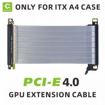 METALFISH Cavo riser a piena velocità 4.0 PCIe3.0 x16 Cavo di prolunga GPU bianco per telaio con struttura ITX A4 Mini custodia compatta