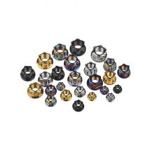 Weiqijie Titanium Nut M6 M8 M10 M12 M14 M16 Torx Flange Nut Hexagon Titanium Nut Fastener for Motorcycle Car Bicycle