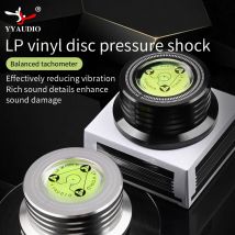 YYAUDIO Universal 50Hz LP Vinyl Plattenspieler Disc Plattenspieler Stabilisator mit Level Aluminiumlegierung Gewichtsklemme Musik-Player