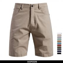 AIOPESON 2025 Neue Sommer-Shorts für Herren aus 100 % Baumwolle für hochwertige, elastische Taille, bequeme Shorts in mehreren Farben