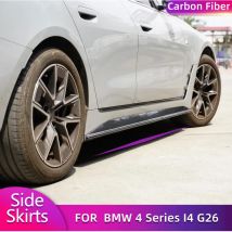 Przedłużki progów bocznych z włókna węglowego do BMW serii 4 I4 G26 M-Sport 440i Gran Coupe 2021-2024, nakładki na progi, zestaw karoserii.