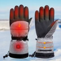 Electric Heated Gloves Men Women Rechargeable 5000mAh No Battery Touchscreen Waterproof Winter Ski Motorcycle Gloves Hand Warmer