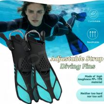 Pinne da immersione XIAOTREE con fibbia regolabile, scarpe da immersione corte in silicone, adatte per adulti per sport acquatici e viaggi.