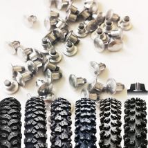 300 pz 6.5mm/0.26 "punte in metallo duro a punta e Concave punte in alluminio per Mountain Bike per ciclismo Fat bike Mount Tire Snow Tire Studs