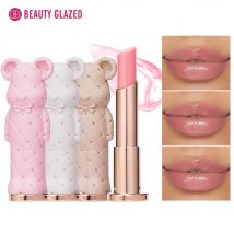 Beauty Glazed Bear Feuchtigkeitsspendender Lippenstift, farbiger Lippenbalsam, nährender Lippenstift, einfach zu färben, wasserig