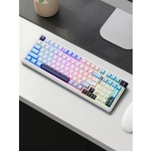 KZZI K98 Wireless Gaming Mechanical Keyboard Tri-Mode 98 Keys RGB backlight Hot-swappable Russian Keyboards for Desktop PC