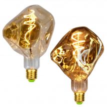 TIANFAN Edison Lampadina Led Big Stone G125 4W Dimmerabile 220-240V E27 2000Kelvin Lampadina decorativa speciale super calda