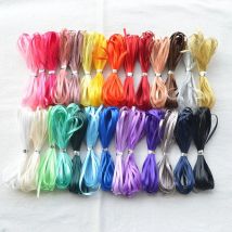 1/8" (3mm) weiße Seidensatinbänder Weihnachten Halloween Babyparty Geburtstagsfeier Hochzeit Geschenkverpackung handgefertigte DIY-Bänder