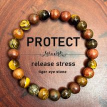 8MM Mehrfarbige Naturstein Armband Für Männer Frauen Tigerauge Stein Perlen Kette Elastische Armreif Fashion Party Schmuck