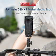 STARTRC Telaio in metallo per Insta360 X5 Custodia protettiva antiurto per gabbia per conigli per staffa per accessori per fotocamera Insta360 X5