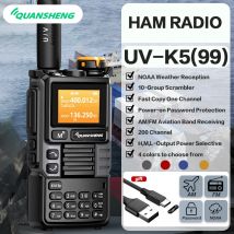 Quansheng UV-K5 Aggiornamento UV-K5 (99) Interfono 5W Air Band Radio Tyep C Ricarica UHF VHF DTMF FM Scrambler NOAA Frequenza wireless