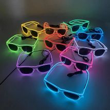 1PC Świecące okulary LED Świecące okulary przeciwsłoneczne EL Wire Neonowe okulary świecące w
