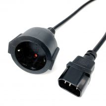 Cavo PDU UPS Cavo di prolunga di alimentazione con presa IEC C14 a Euro Schuko da 30 cm Cavo di prolunga di alimentazione Schuko CEE7/4