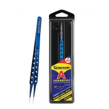 MECCANICO AAC-14 Pinzette blu Pinza precisa allungata in acciaio inossidabile ispessito per dissipazione del calore per la riparazione di chip IC PCB del telefono
