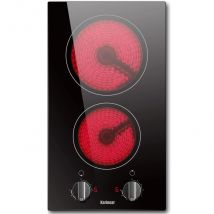 Piano cottura elettrico Karinear a 2 fuochi Manopole da piano cottura integrate da 12 pollici Controllo indicatore di calore residui, 220 V-240 V Senza spina inclusa