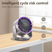 Ventilatore elettrico intelligente Desktop portatile ricaricabile 100 giri/min USB Ventilatore da tavolo Ventola di raffreddamento silenziosa montata a parete