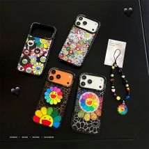 Korean INS Cartoon Sun Cute Flowers For Magsafe Stand Phone Case for iPhone 17 Air 17 Pro 11 12 13 14 15 16 Pro Max Plus 16E Cas