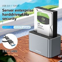Blueendless Custodia esterna per disco rigido SAS/SATA da 2,5/3,5 pollici Sata a USB 3.0 Docking station per HDD Caddy Sata Custodia per HDD Scatola per HDD