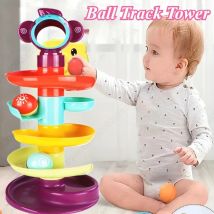 Baby Spielzeug Rotierenden Rolling Ball Pile Tower Gleiten Montessori Pädagogisches Spielzeug für Babys Kinder Stapeln Spin Track Neugeborenen Geschenk