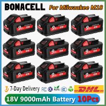 9000mAh Per Milwaukee M18 Batteria 18V M18B5 XC Li-Ion batteria 48-11-1815 48-11-1850 2604-22 2604-20 9.0Ah Batteria di Ricambio