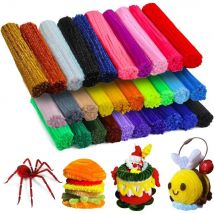 1000 stücke rote Chenille Stiele Pfeifen reiniger handgemachte DIY Kunst handwerk Material Kinder Kreativität Handwerk Kinderspiel zeug