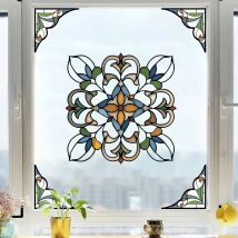 1 Stück PVC doppelseitige Sichtbarkeit Windows Aufkleber Dekoration für Wohnzimmer Dekor marokkanischen Stil geometrische Glas Aufkleber