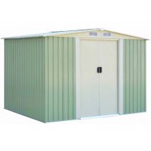 Capannone per attrezzi in metallo, 205 x 257 x 175,5 cm Capannone da giardino, capannone per attrezzi in metallo, armadietto per attrezzi, capannone in metallo con tetto per gazole