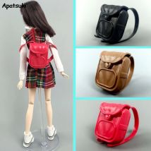 Mode Puppe Schult asche Rucksack für Blyth Rucksack Rucksack für Barbie Puppen DIY Puppe Zubehör Mini Münz tasche