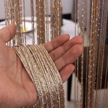 3x 2,6 m Tür Teiler Vorhang Shiny String Vorhänge Fenster Tür Divider Drapieren Wohnzimmer Decor Valance