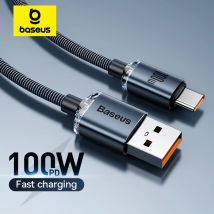 Baseus 6A Kabel USB typu C do Realme Huawei P40 Pro 66W Szybkie ładowanie Przewód USB-C Ładowarka Przewód do Samsung Oneplus Poco F3