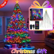 2025 Christmas Gifts 1.8m/5.9ft 400LEDs Christmas Tree String Lights Color Changing Indoor Decor Lights for Holiday Home Decor
