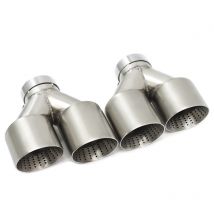 2 teile/los Matte Edelstahl Auto Schalldämpfer Spitze Auspuff Spitze System Rohr Universal Auspuff Spitze Y Typ Für BMW F10 f11 Düse