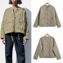 Jacken Frauen Frühling Herbst Oansatz Einreiher Tasche Mäntel Weibliche Lange Hülse Casual Dame Chic Oberbekleidung