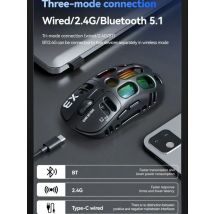 X3 Wireless Mouse Computer Game Accessories Ergonomic Bluetooth Wireless Mouse 2.4G SUB Type-C Laptop Rechargeable RGB Backlight