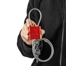 BOZZYS 4mm regulowana kłódka zabezpieczająca kabel z 3 kluczami zamki LOTO rower, szafka, brama, skrzynka narzędziowa blokada bezpieczeństwa