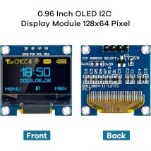 Modulo schermo OLED da 0.96 "pollici I2C IIC 128x64 SS - D - 1306 3.3V-5V blu/blu giallo/bianco per Arduino ESP32 ESP8266