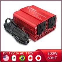 300W Auto-Wechselrichter 12V bis 110V Zigarettenanzünder Plug100V Spannungswandler USB US-Buchse Autozubehör