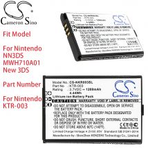 Batteria per console di gioco Cameron Sino per Nintendo N3DS MWH710A01 Nuovo 3DS KTR-003 1200mAh