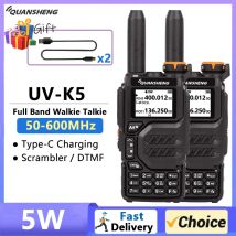 Quansheng UV K5 Walkie Talkie UV K6 UV K58 Radio dwukierunkowe 50-600 MHz Radio FM NOAA Scrambler