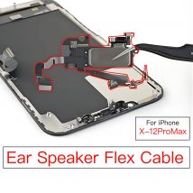Altoparlante auricolare con cavo flessibile di ricambio per iPhone 11 12 Mini Pro X XR XS Max Auricolare superiore con sensore di luce del microfono