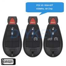 3/4/5 Tasten Fernbedienung Fobik Schlüsselanhänger 433 MHz 4A Chip für Jeep Cherokee 2014 2015 2015 2017 2018 2019 GQ4-53T 68105083 68105081