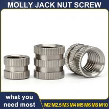 M2 M2.5 M3 M4 M5 M6 M8M10 Stainless Steel Hot Melt Insert Nuts Threaded Insertion Injection Molding Embedment Nut For 3d Printer